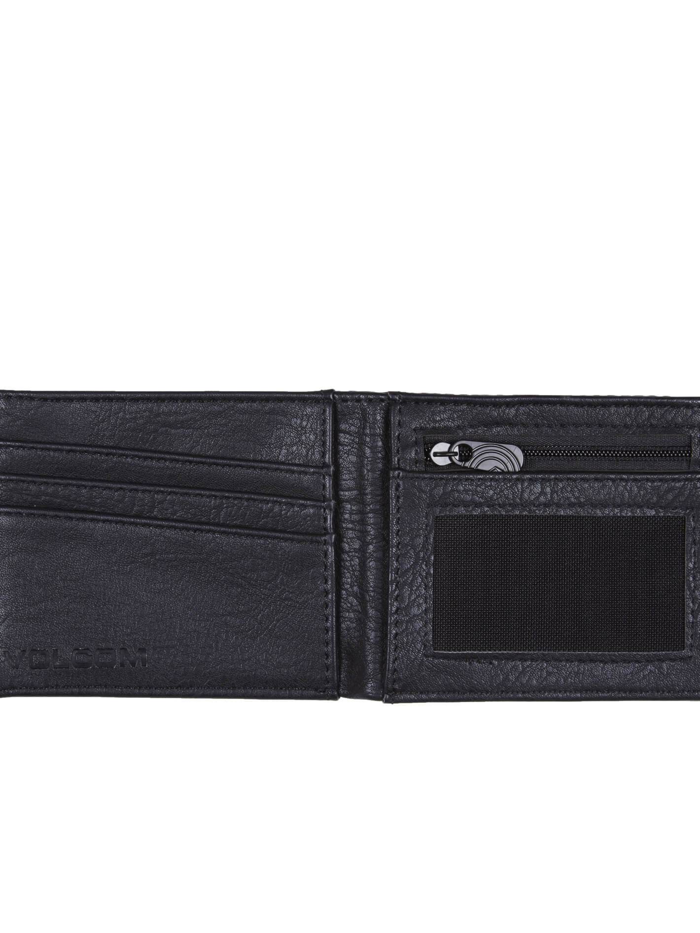 SLIM STONE PU WALLET BLACK