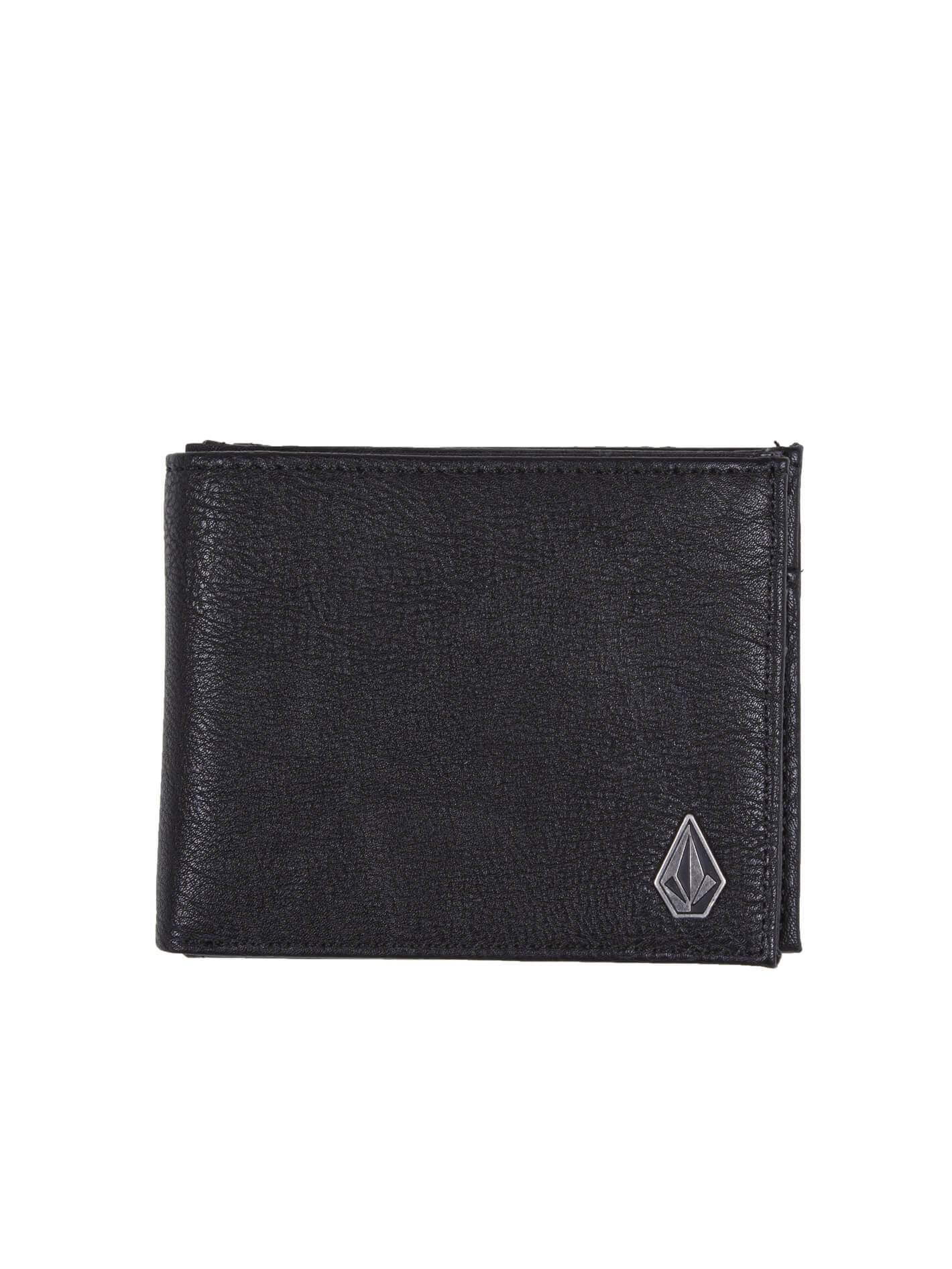 SLIM STONE PU WALLET BLACK