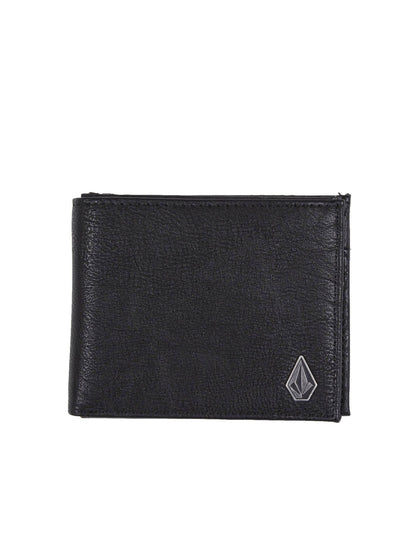 SLIM STONE PU WALLET BLACK