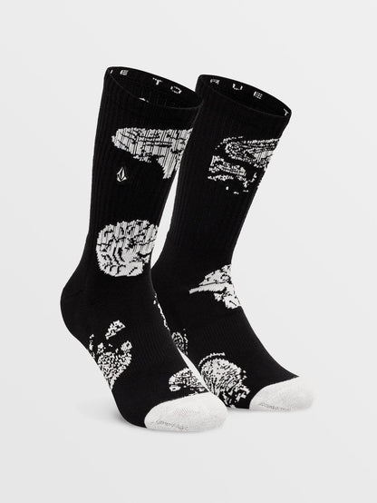 Vibes Socks - Black On Black
