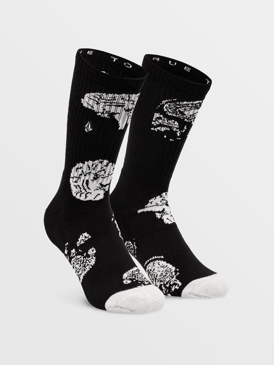 Vibes Socks - Black On Black