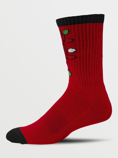 Vibes Socks - RIBBON RED