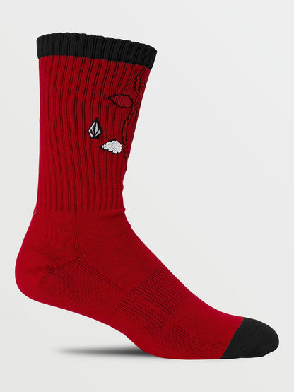 Vibes Socks - RIBBON RED
