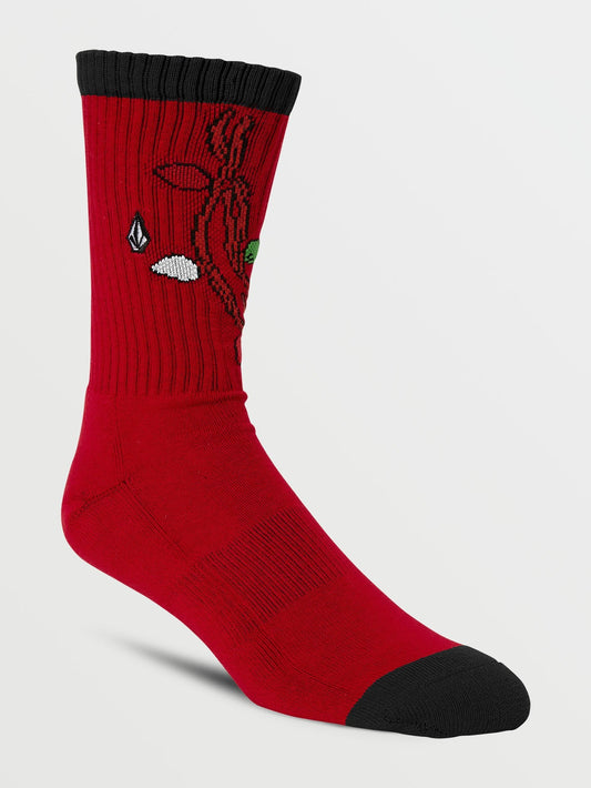 Vibes Socks - RIBBON RED