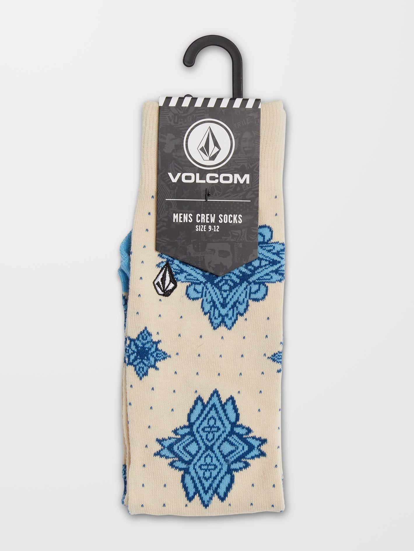 Grit Mandala Socks - WHITECAP GREY