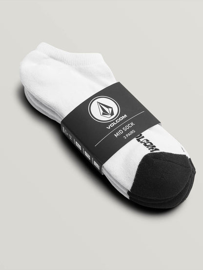 3 pk Stone Ankle Sock  - White