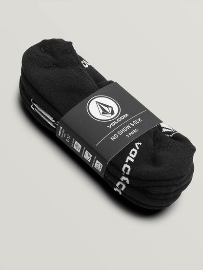 Stones No show Sock 3 Pack - Black