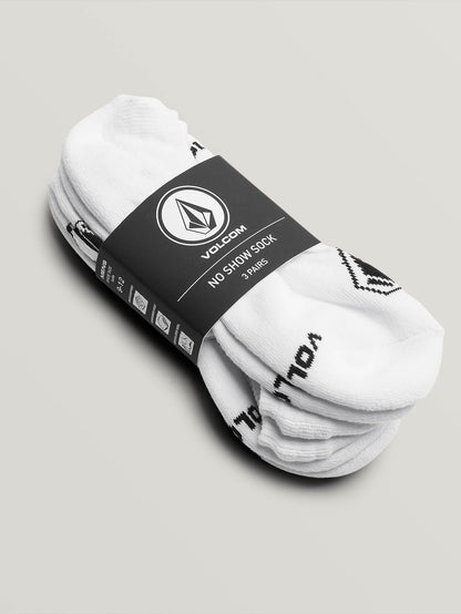 Stones No show Sock 3 Pack - White