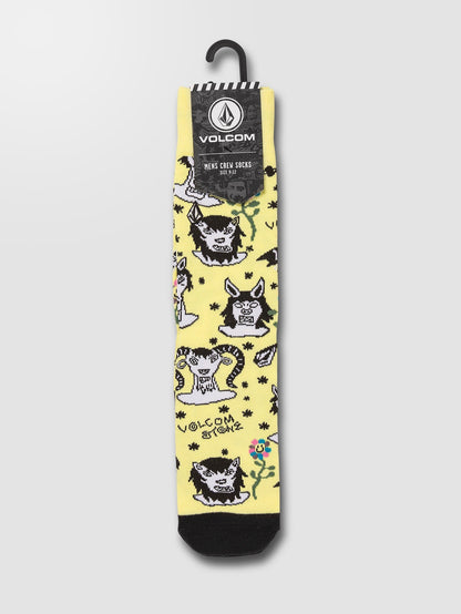 Surf Vitals Ozzy Socks - GLIMMER YELLOW