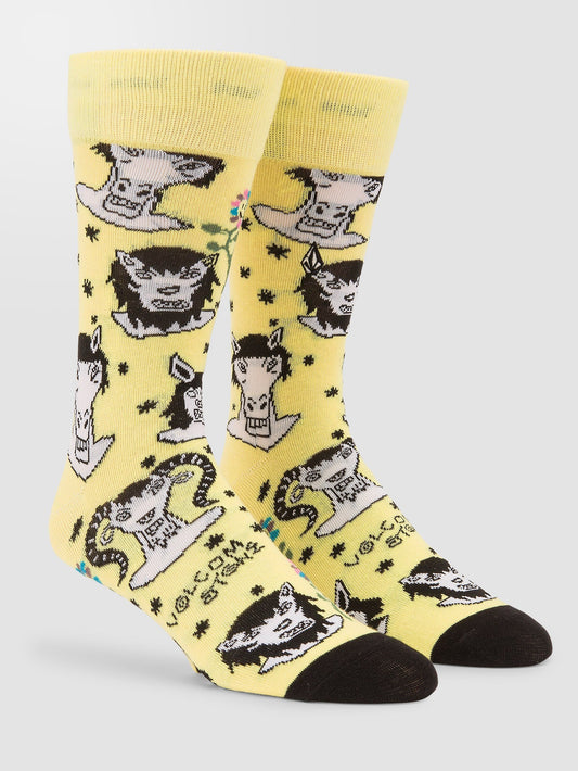 Surf Vitals Ozzy Socks - GLIMMER YELLOW