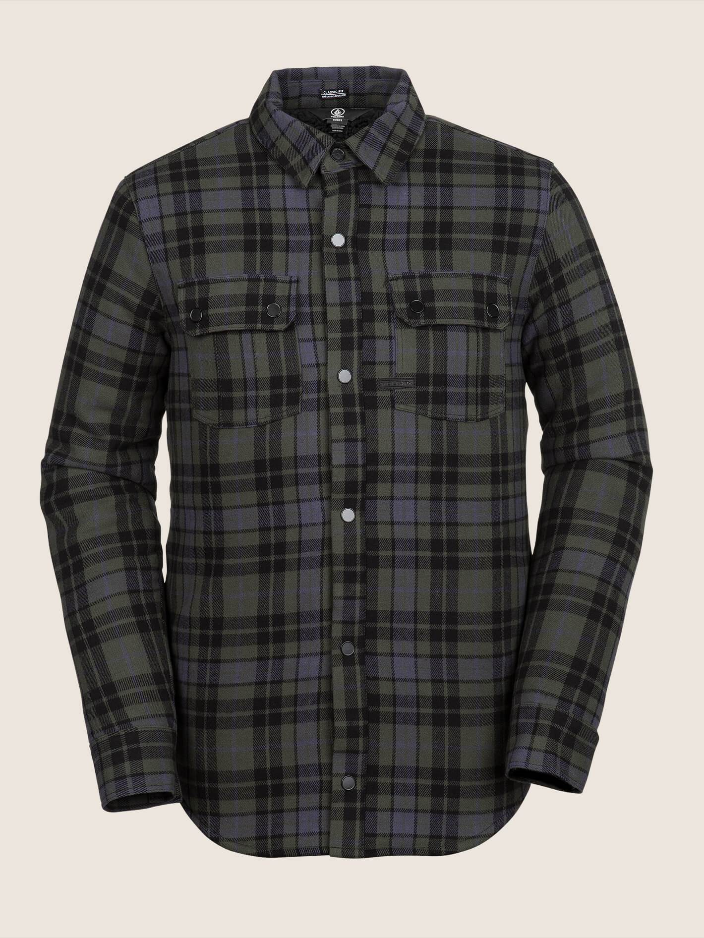Sherpa Flannel Jacket - Black