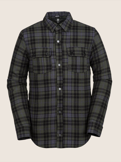 Sherpa Flannel Jacket - Black