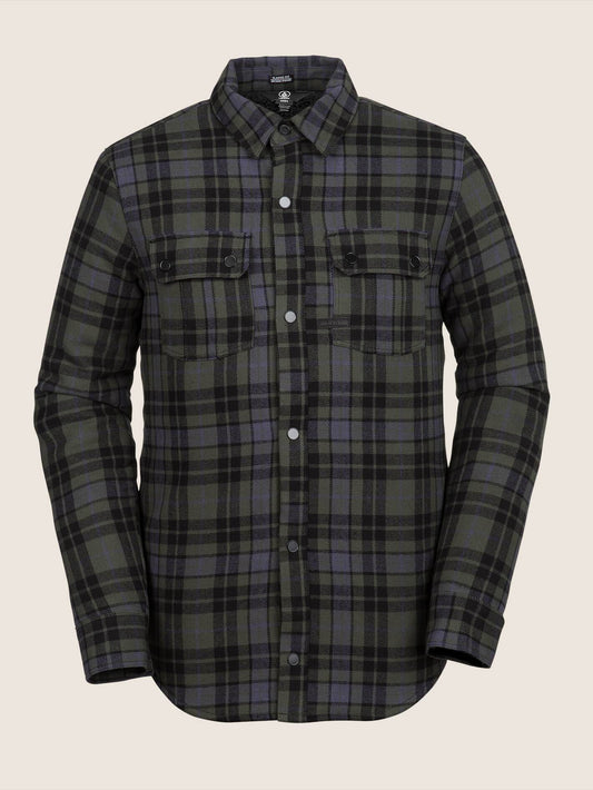 Sherpa Flannel Jacket - Black