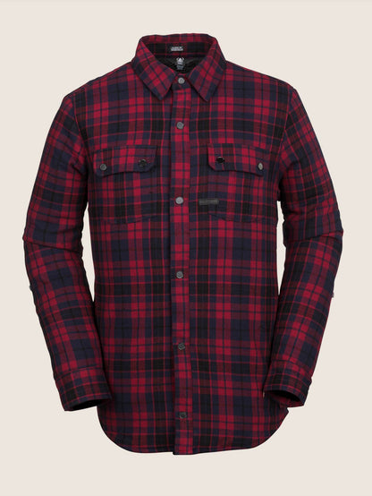 Sherpa Flannel Jacket - Red