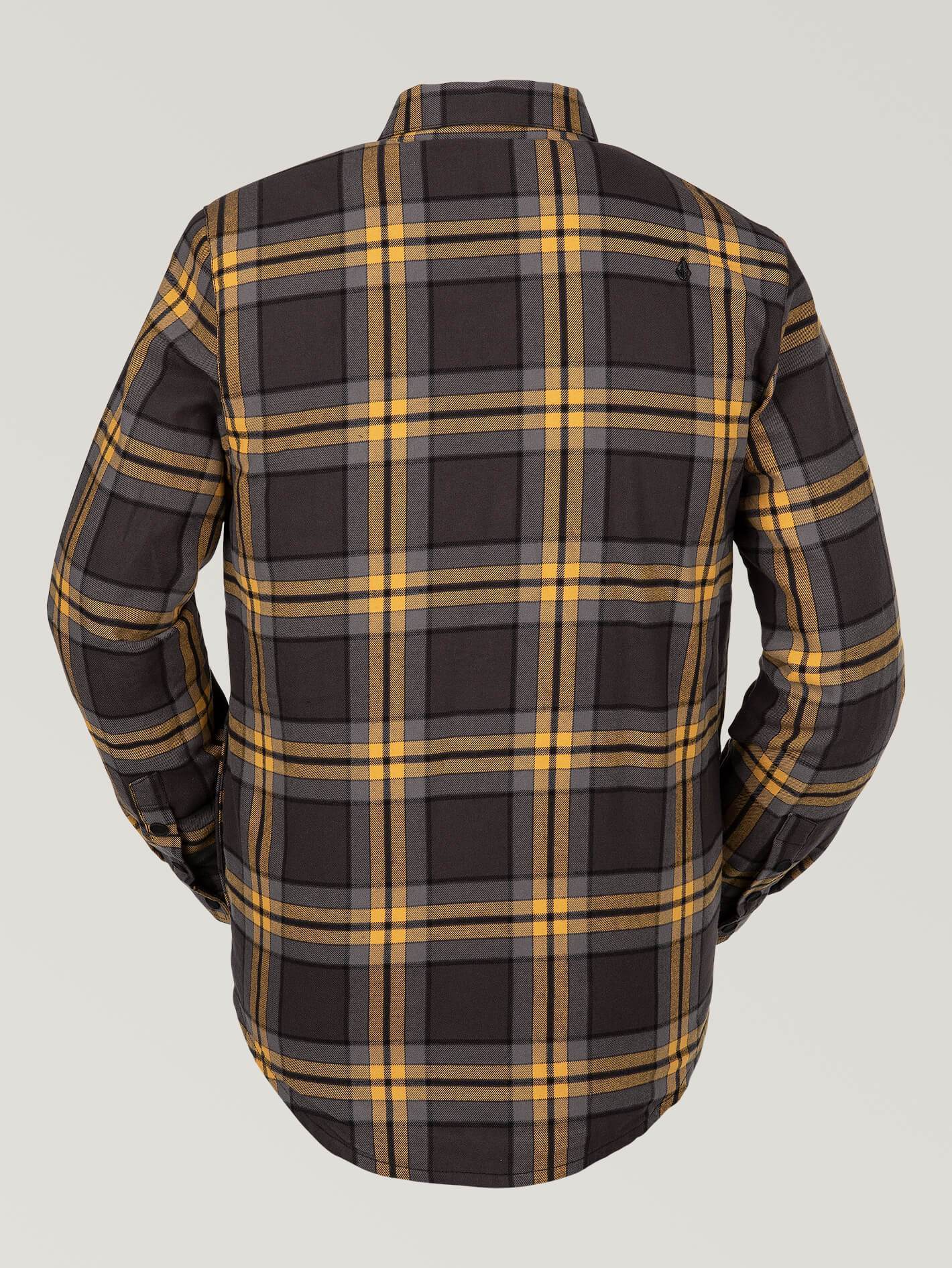 Mens Sherpa Flannel Jacket - Vintage Black