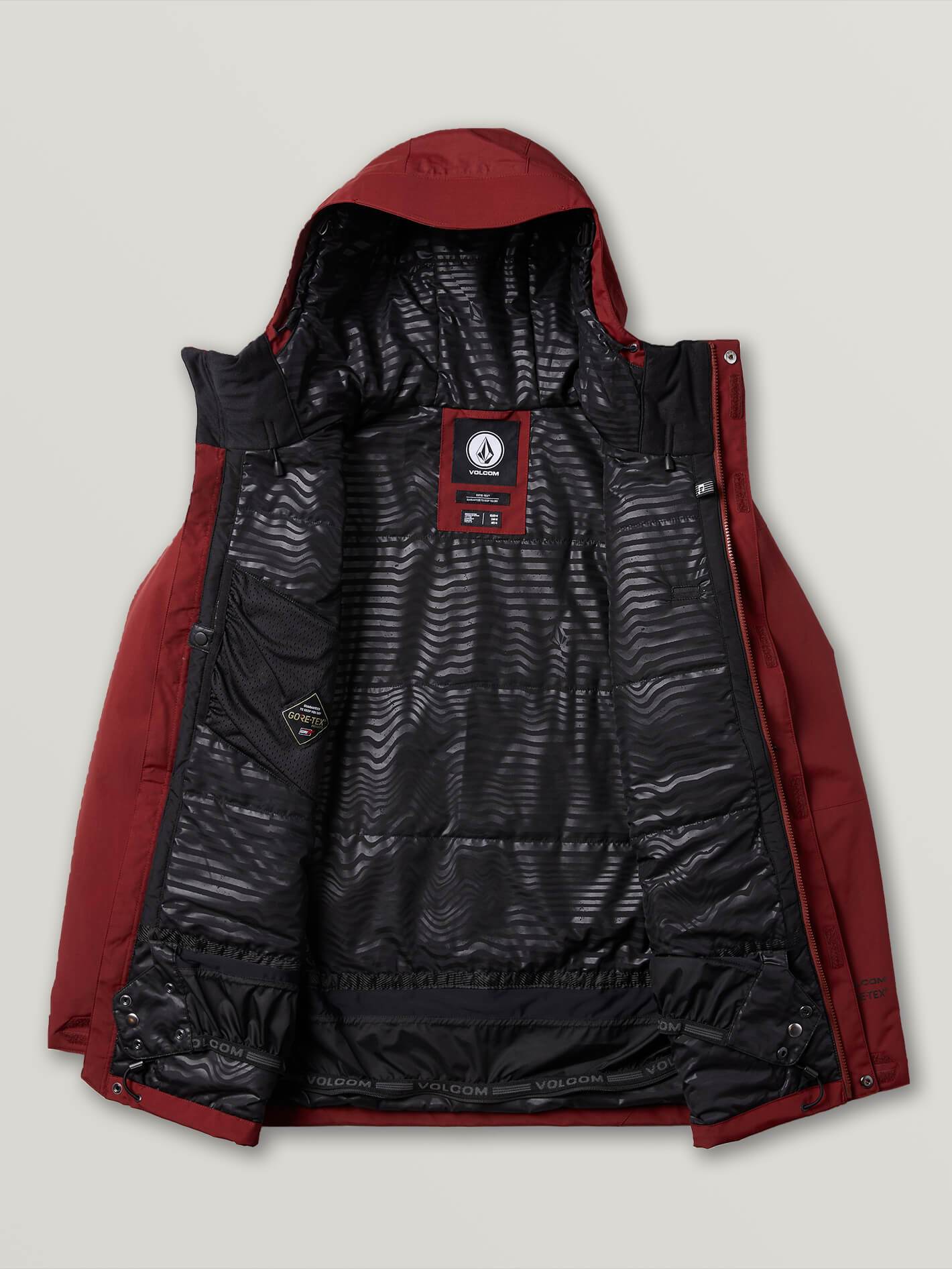 Mens L Insulated Gore-Tex Jacket - Burnt Red