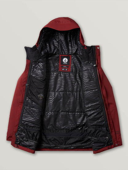Mens L Insulated Gore-Tex Jacket - Burnt Red