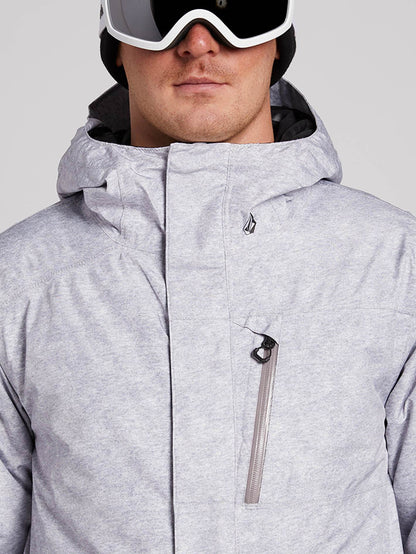 Mens L Insulated Gore-Tex Jacket - Heather Grey