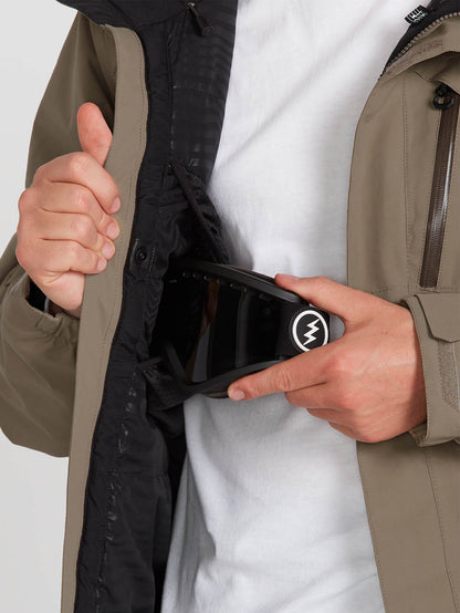 Mens L Insulated Gore-Tex Jacket - Teak