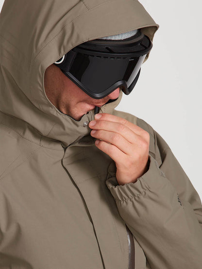 Mens L Insulated Gore-Tex Jacket - Teak