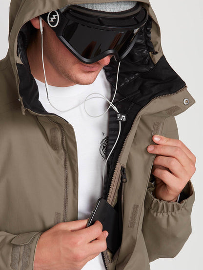 Mens L Insulated Gore-Tex Jacket - Teak
