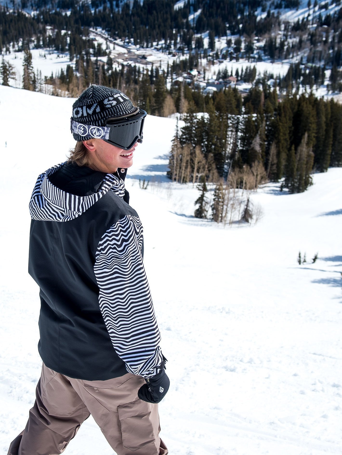 Mens 17Forty Insulated Jacket - Black Stripe