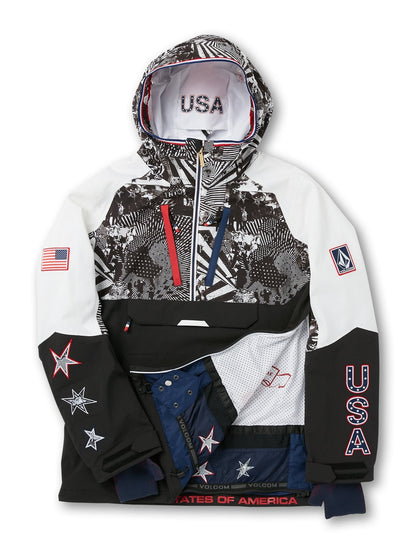 Ou Brighton Pullover Jacket - BLACK WHITE