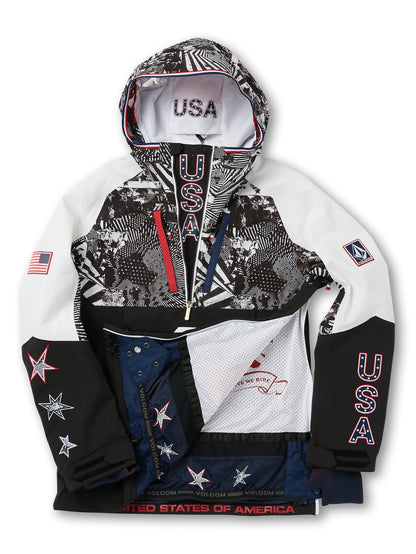 Ou Brighton Pullover Jacket - BLACK WHITE