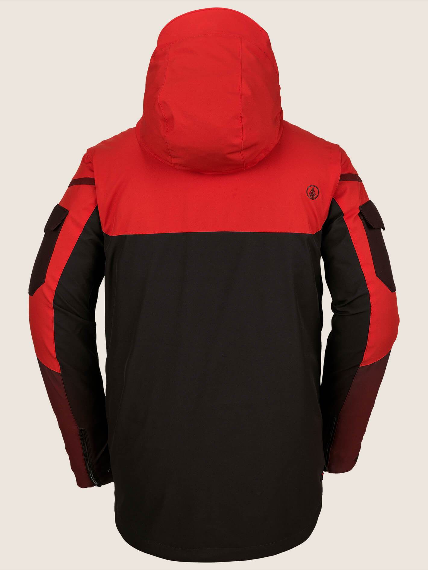 Utility Jacket - Black Red