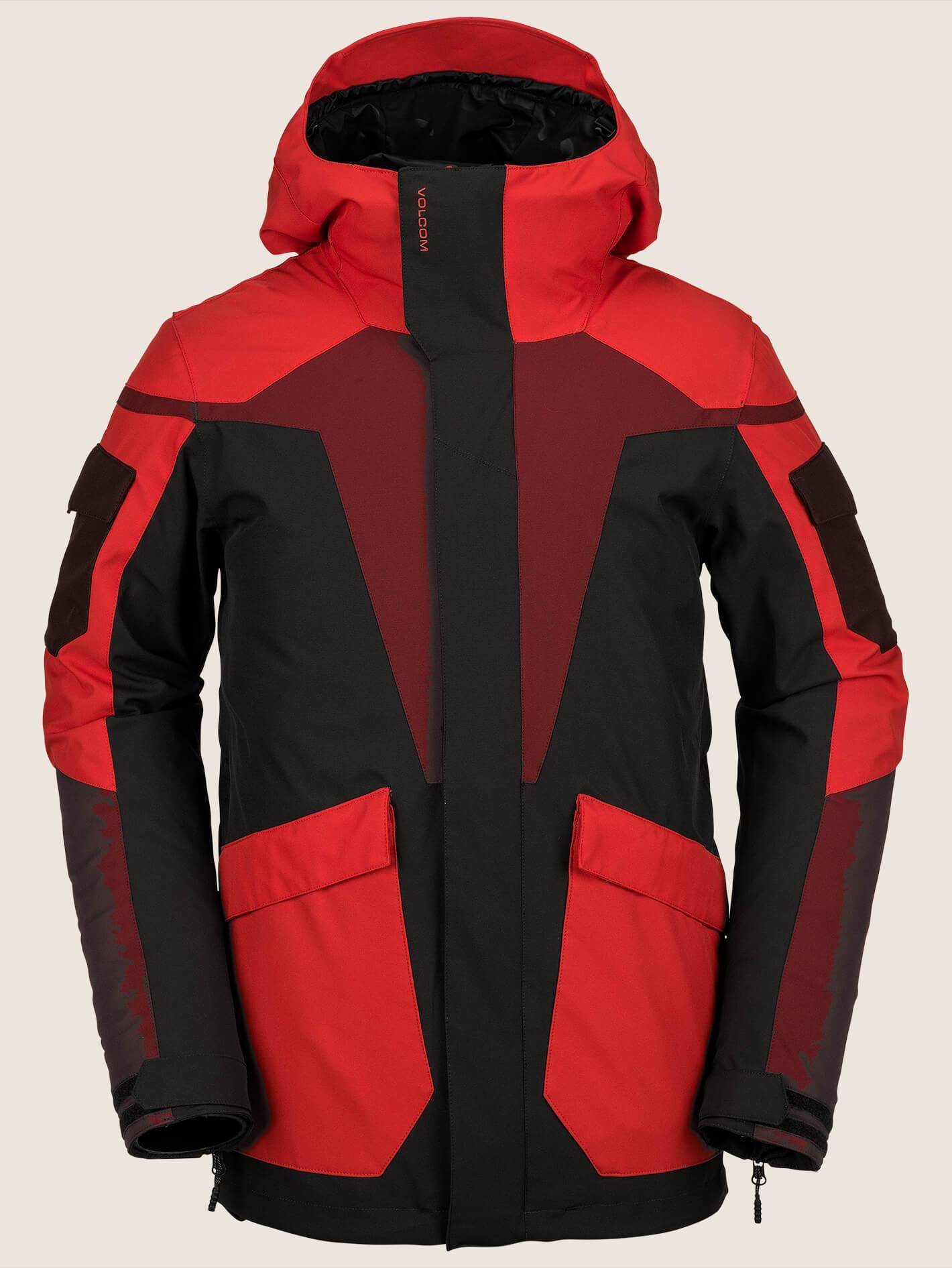 Utility Jacket - Black Red