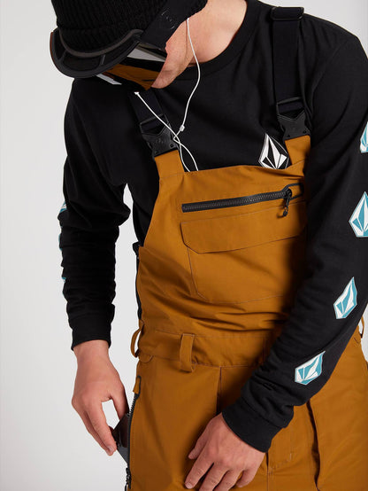 Mens Rain Gtx Bib Overall - Caramel