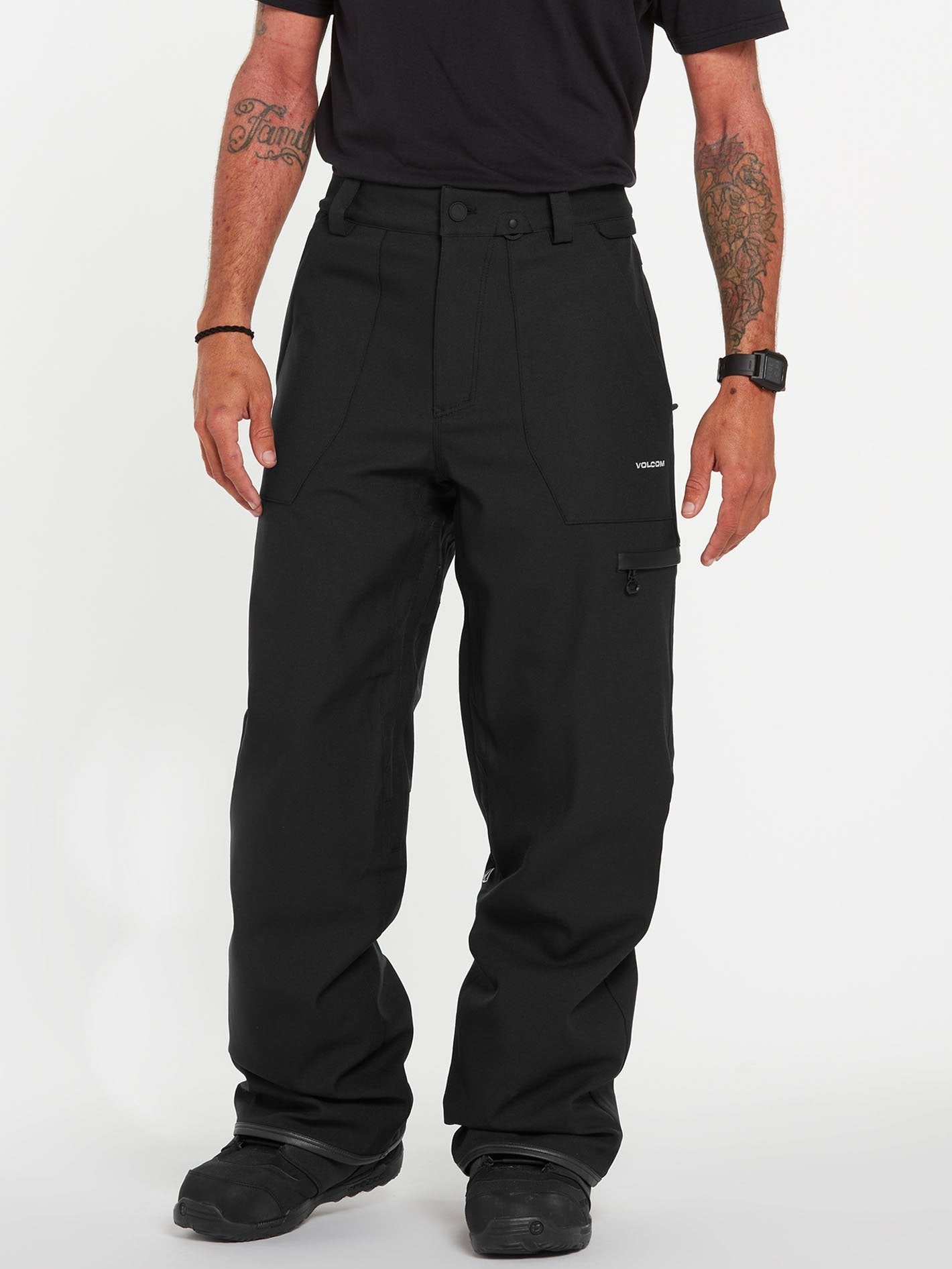 V-Line Trousers - BLACK