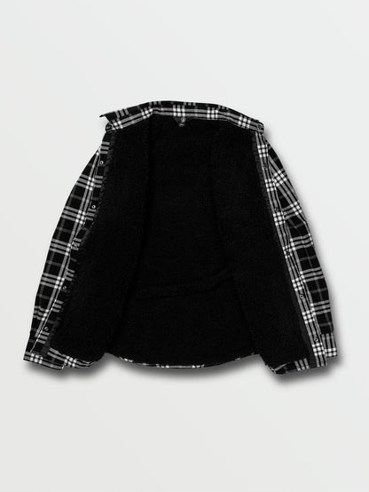 Sherpa Flannel Jacket - Black
