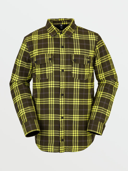 Sherpa Flannel Jacket - BLACK GREEN