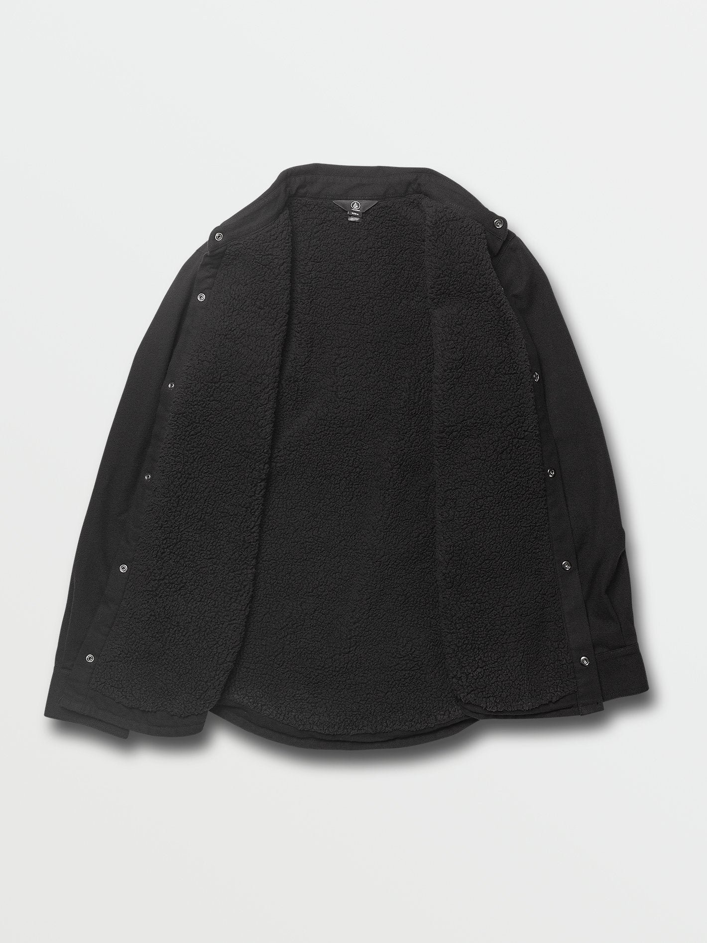 Sherpa Flannel Jacket - BLACK ON BLACK