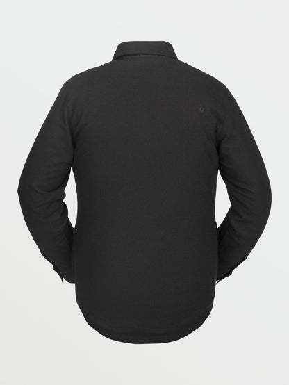 Sherpa Flannel Jacket - BLACK ON BLACK