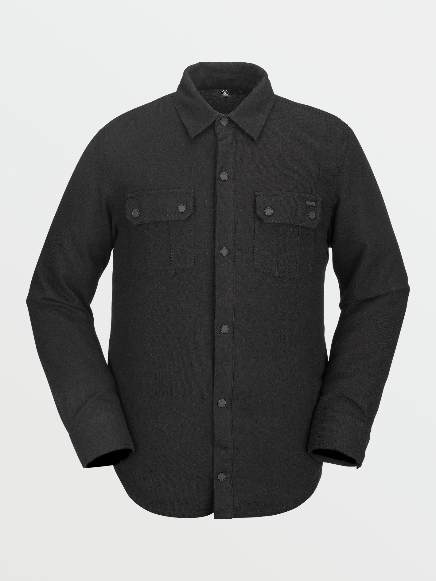 Sherpa Flannel Jacket - BLACK ON BLACK