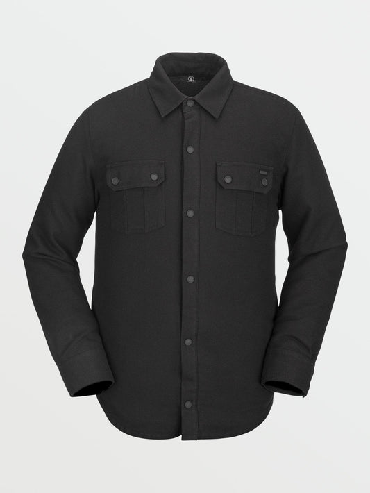 Sherpa Flannel Jacket - BLACK ON BLACK