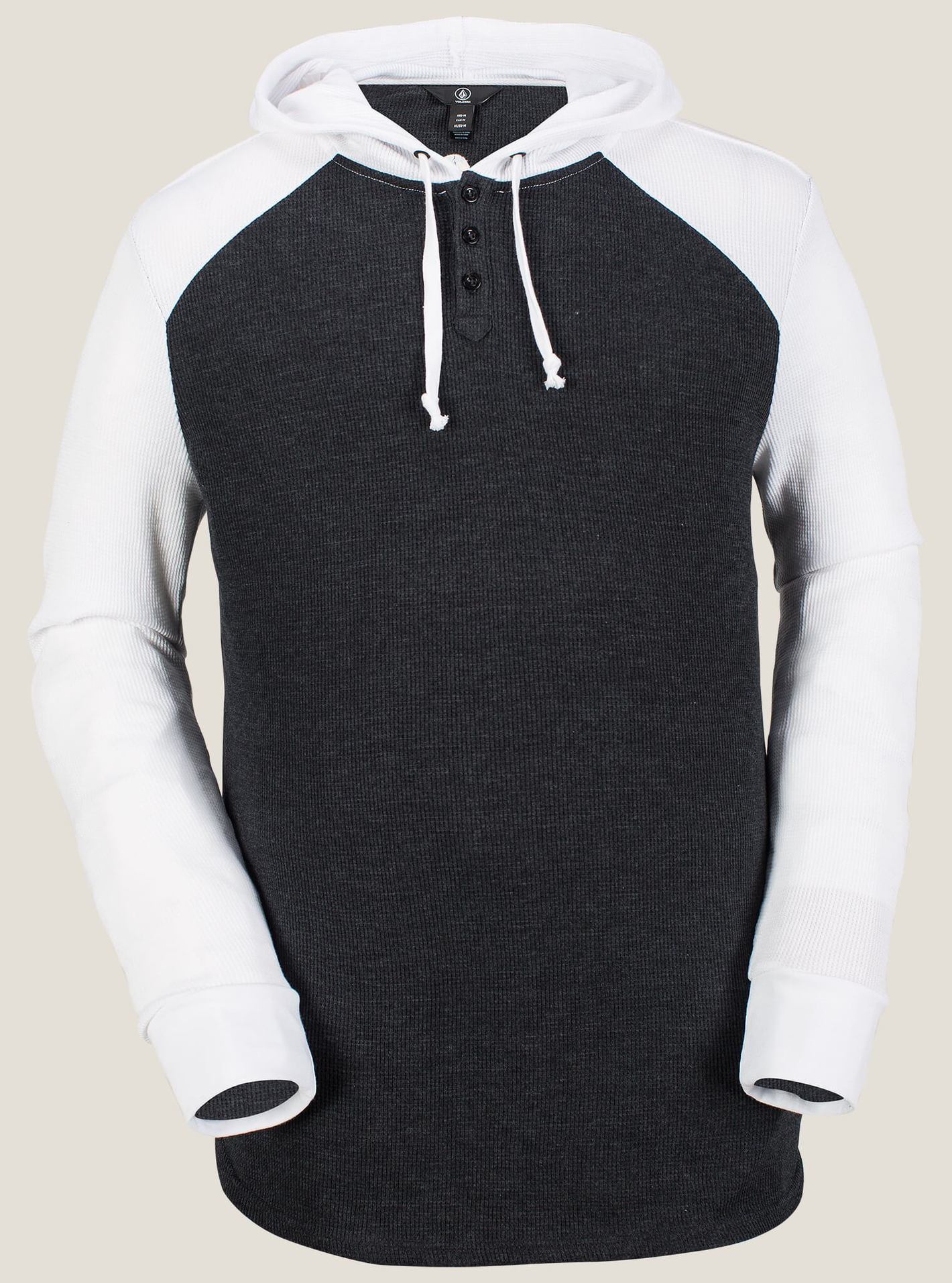 3 Button Henley - Black