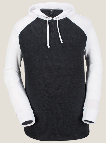 3 Button Henley - Black