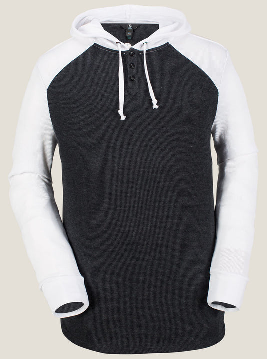 3 Button Henley - Black