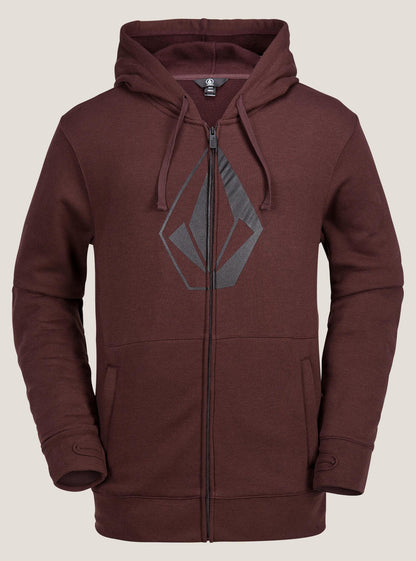 JLA Stone Zip Fleece - Burnt Red