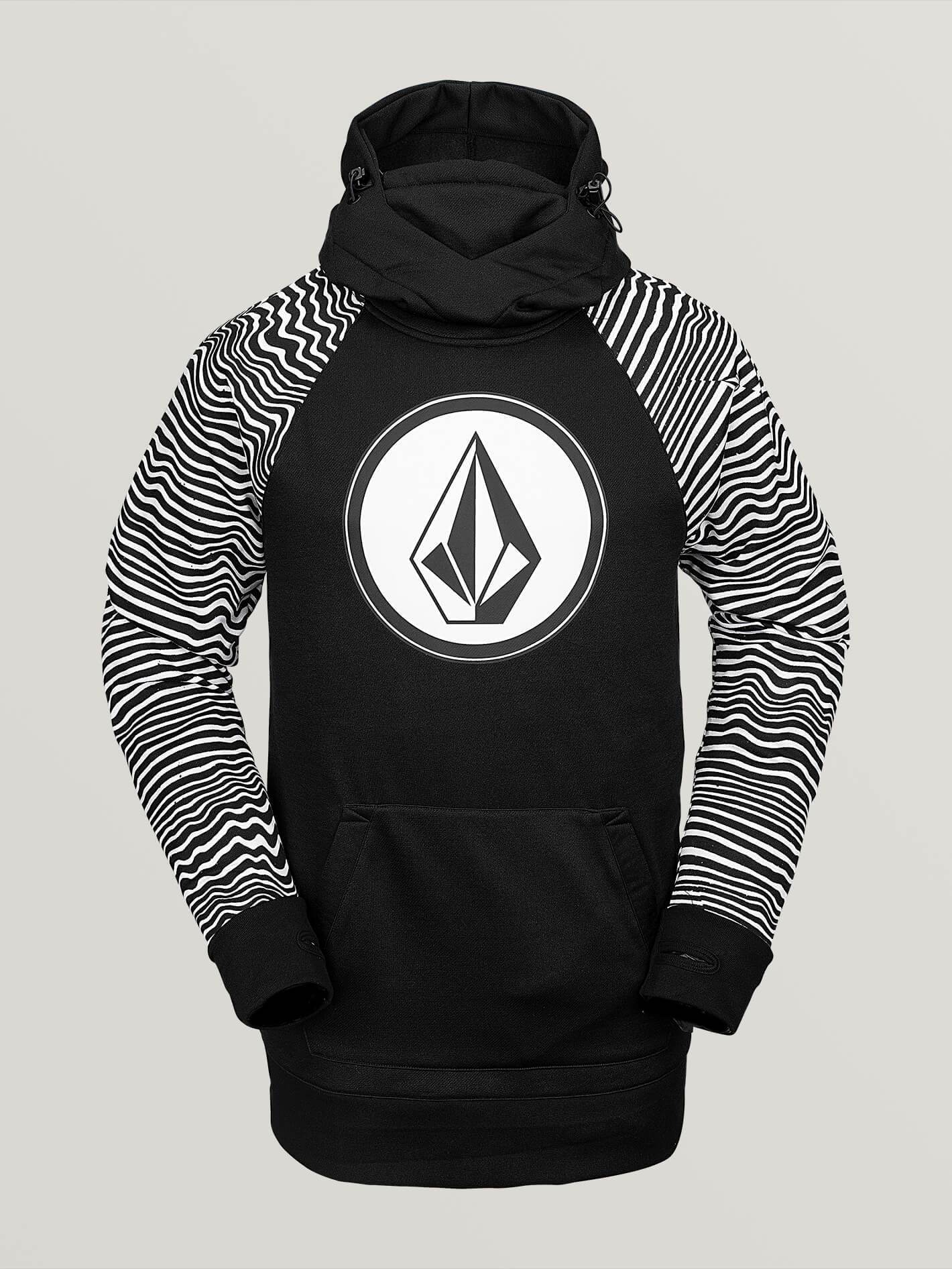 Mens Hydro Riding Hoodie - Black Stripe
