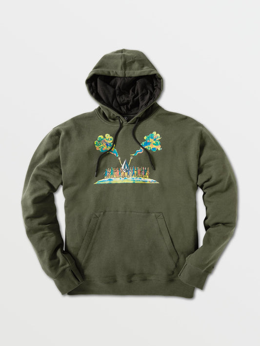 Di Fleece Hoodie - SATURATED GREEN