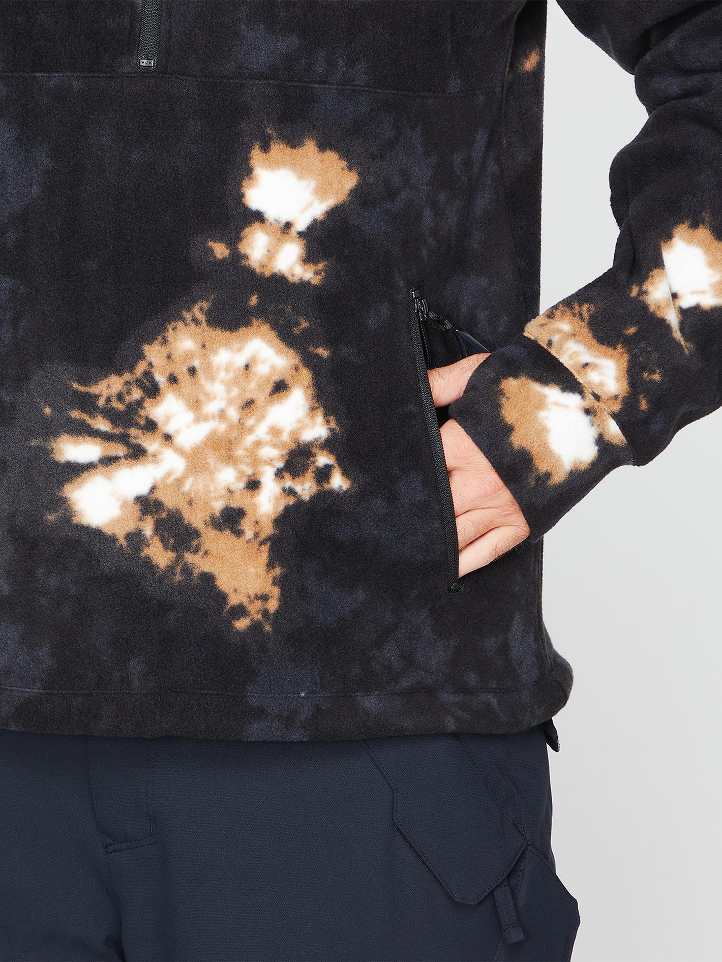 V-Science Fleece 1/2 Zip Sweatshirt - Bleach Black