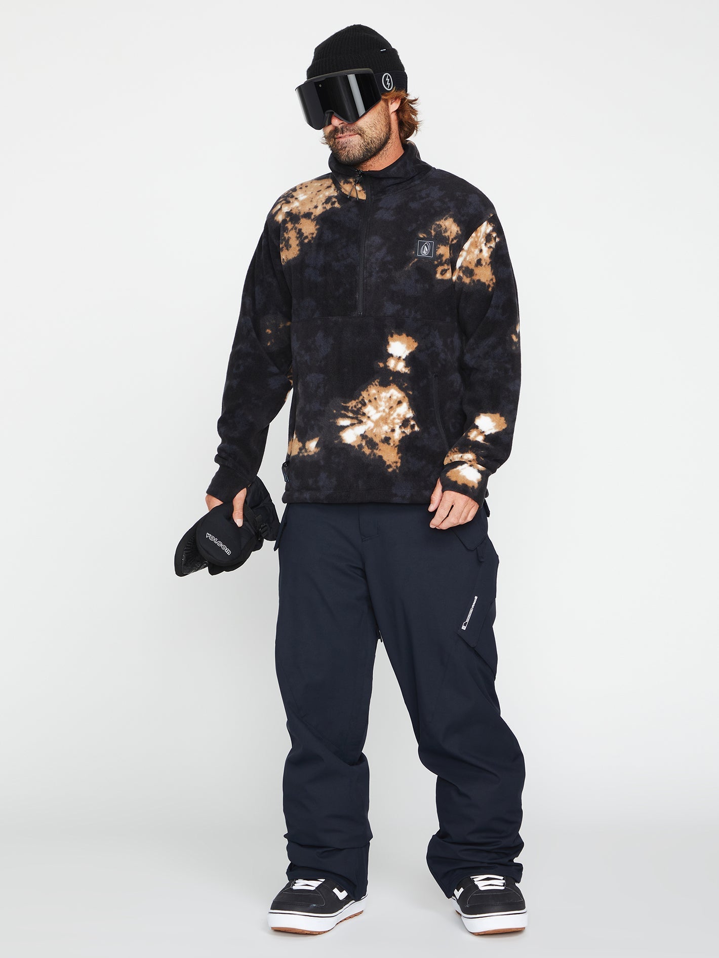V-Science Fleece 1/2 Zip Sweatshirt - Bleach Black