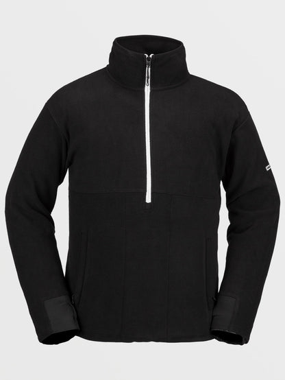 Polar Mock 1/2 Zip Sweatshirt - BLACK