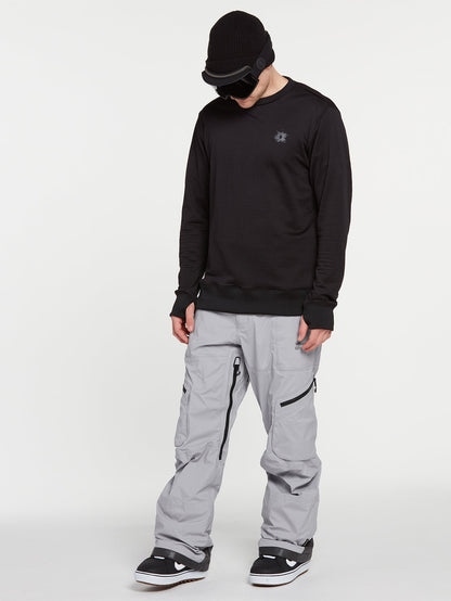 Mens Polartec Crew Fleece - BLACK