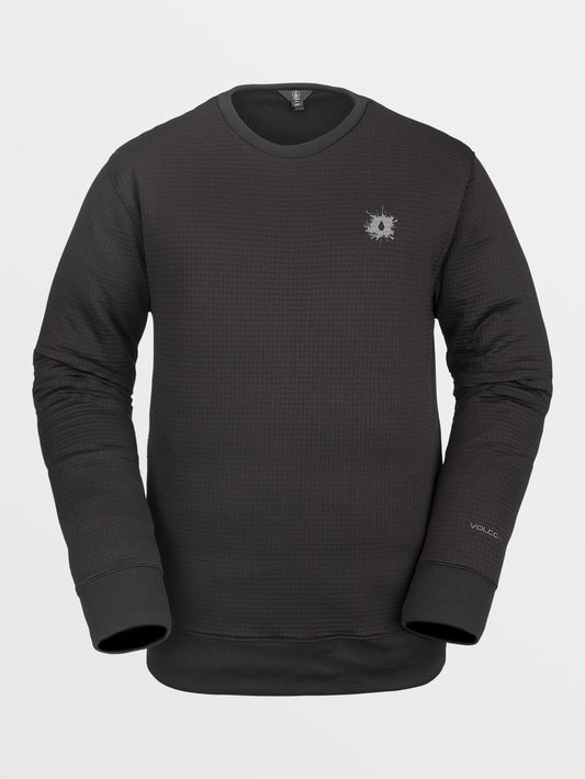 Mens Polartec Crew Fleece - BLACK