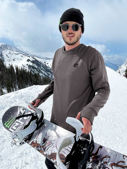 Mens Polartec Crew Fleece - DARK GREY